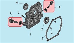 Прокладка крышки картера двигателя вибротрамбовки Champion TR72 (рис.3) DAB005 - фото 103872