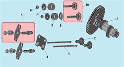 Распредвал двигателя вибротрамбовки Champion TR72 (рис.1) DBF005 - фото 103886