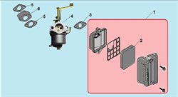 Карбюратор двигателя Champion G100HK (рис.4) G100HK170020450-0002 - фото 104071