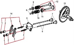 Клапана комплект двигателя Champion G160HK (рис.12) G160HK500550024-0001 - фото 104335