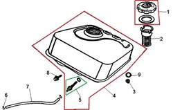 Фильтр сетчатый бака двигателя Champion G160HK (рис.2) G160HK170720001-0001 - фото 104375