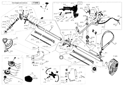 Редуктор в сборе триммера Elitech T1250B (рис. 13) 0802033100 - фото 10525