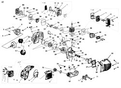 Глушитель триммера Elitech Т750Р (рис. 45) 0802013400 - фото 10539