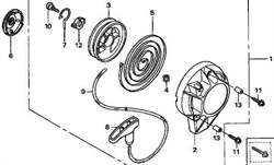 Стартер в сборе триммера Elmos EPT-29F (рис. 1) 28400Z0H003 - фото 10589