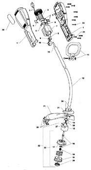 Защитный кожух триммера Elmos EET 101 (рис. 21) 4270106021 - фото 10603