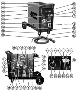 Контактор сварочного полуавтомата Telwin Telmig 250/2 Turbo (рис.15) 122694 - фото 10881