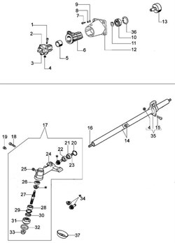 Штанга триммера Oleo-Mac BC 260 4S (рис. 14) 61072047R-2 - фото 12217