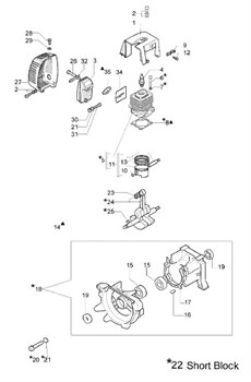 Коленвал триммера Oleo-Mac 753Т (рис. 24) 4191214 - фото 12240