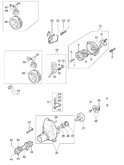 Маховик триммера Oleo-Mac 753Т (рис. 20) 61110081BR - фото 12257