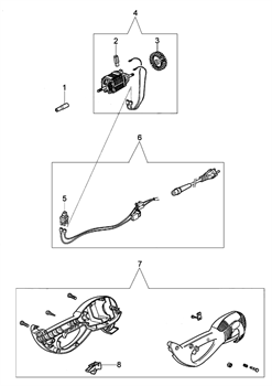 Рычаг газа триммера Oleo-Mac TR 92E (рис. 8) 60020014-1 - фото 12312