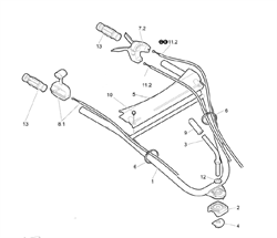 Наконечник ручки культиватора Efco MZ 2095 R (рис. 13) N2847410 - фото 14046