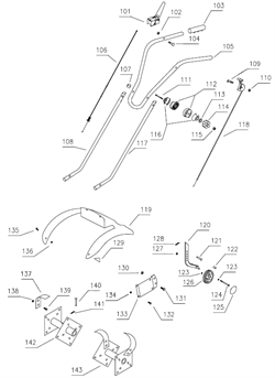 Транспортировочное колесо культиватора Champion BC 4401 (рис. 126) 90304159 - фото 14582