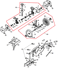 Левая часть редуктора культиватора Champion GC243 (рис. 1) 70070010021 - фото 14594