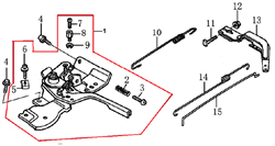 Рычаг регулировки оборотов культиватора Champion BC 8713 (рис. 1) 1716800110001 - фото 14769