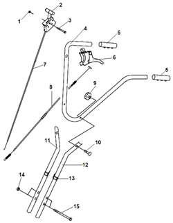 Рукоятка сцепления культиватора Champion BC 5511 (рис. 6) HY106 - фото 15071