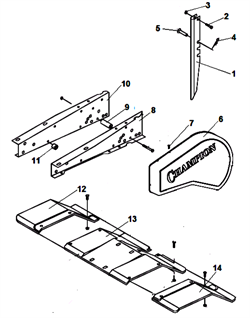 Сошник культиватора Champion BC 6612H (рис. 1) 808016-1 - фото 15175