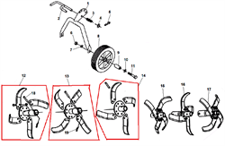 Вилка крепления колес культиватора Champion BC 6612H (рис. 1) 802048 - фото 15201