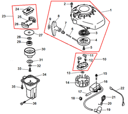 Корпус сцепления культиватора Echo TC 210 (рис. 34) 61022311520 - фото 15329