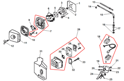 Выключатель культиватора Echo TC 210 (рис. 18) P021016460 - фото 15332