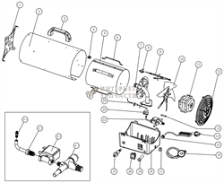 Двигатель 220-240V/50Hz/5/25W  газовой тепловой пушки RedVerg RD-GH10-11 6645284_RD - фото 164832