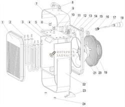 Двигатель 400V/50Hz/30W электрообогревателя Redverg RD-EHS5/380-20 6645292_RD - фото 165022