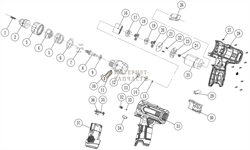 Корпус (правая часть) шуруповёрта Redverg RD-SD10L/1-1-28 6646134_RD - фото 166605