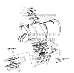 Нижний коннектор  чайника Galaxy GL0200 390669 - фото 168029