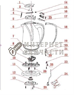 Крышка индикатора  чайника Galaxy GL0204 390711 - фото 168071