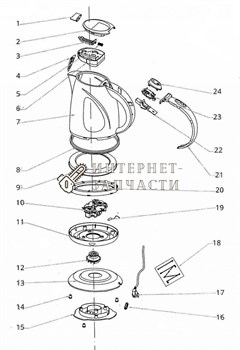Нагревательный элемент чайника Galaxy GL0213 390782 - фото 168142