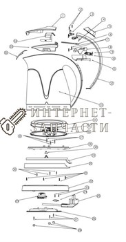 Нижний коннектор чайника Galaxy GL0214 390785 - фото 168145