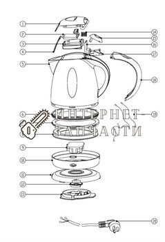 Клавиша выключателя чайника Galaxy GL0221 390816 - фото 168176