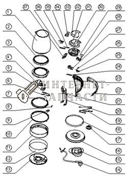 Нагревательный элемент чайника Galaxy GL0552 391146 - фото 168506