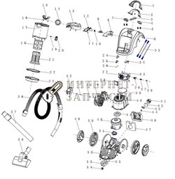 Нижний  резиновый уплотнитель  для пылесоса Galaxy GL6252 391213 - фото 168573