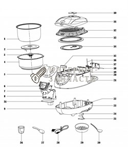 Корпус  мультиварки Galaxy GL2643 391349 - фото 168709