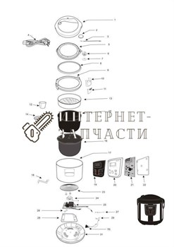 Galalxy  Нагревательный элемент   мультиварки Galaxy GL2645 391361 - фото 168721
