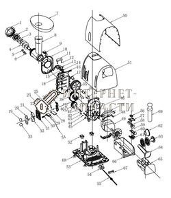 Шестерня большая мясорубки Galaxy GL2406/2407 391445 - фото 168805