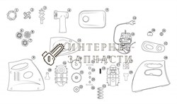 Крышка  редуктора мясорубки Galaxy GL2412 391511 - фото 168871