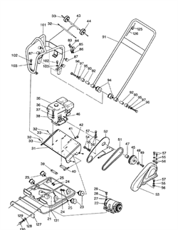 Кожух внутренний ремня виброплиты Masalta MS90 (рис.52) 153004 - фото 18132