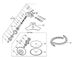 Чашка редуктора триммера Echo SRM-350SM (рис. 3) 69922956830-0 - фото 21468