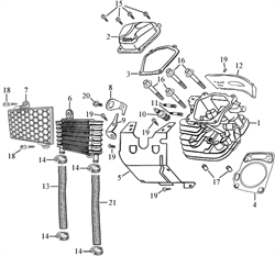 прокладка головки цилиндра \ GASKET,CYLINDER HEAD бензогенератора Elitech БЭС 12000 Е (рис.4) 0101194300 - фото 22037