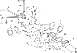 карбюратор \ CARBURETOR ASSY бензогенератора Elitech БЭС 12000 Е (рис.9) 0101202100 - фото 22117