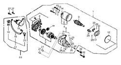 электрический стартер бензогенератора Elitech БЭС 2500 (рис.1) 0101030700 - фото 22758