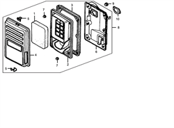 Элемент воздушного фильтра бензогенератора Elitech БЭС 2500 Р (рис.1) 180100036T560 - фото 22762