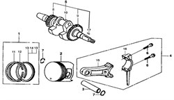 поршень бензогенератора Elitech БЭС 3000  (рис.) 0101017400-0 - фото 23133