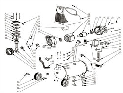 Соединение-клапан быстроразъёмное воздушный R1/4\"-d13,157/P1,337/19-D12--53-М безмасляного коаксильного компрессора Elitech КПБ 190/24 (рис.48) 0701014800-1 - фото 24566