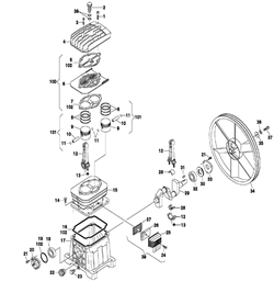 Прокладка крышки подшипника OR?? компрессора ременного Elitech КР200/AB510/3T (рис.19) 0702068600 - фото 25305