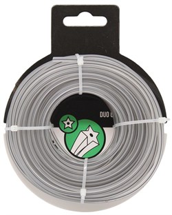 Леска для триммера двухкомпонентная звезда 3,3 мм/15 метров 093126 - фото 265282