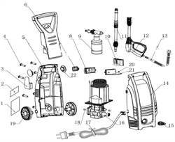 Впускной патрубок минимойки Elitech М 1500 Р/РС (рис.15) 0901001500 - фото 26726