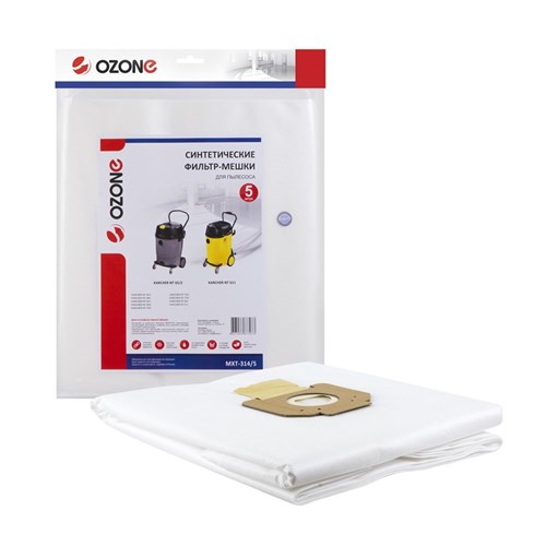 MXT-314/5 Фильтр-мешки Ozone синтетические для пылесоса, 5 шт MXT-314/5 - фото 323376
