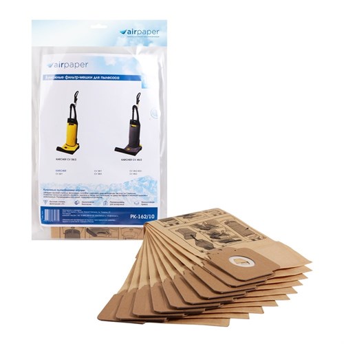 PK-162/10 Фильтр-мешки Airpaper бумажные для пылесоса, 10 шт